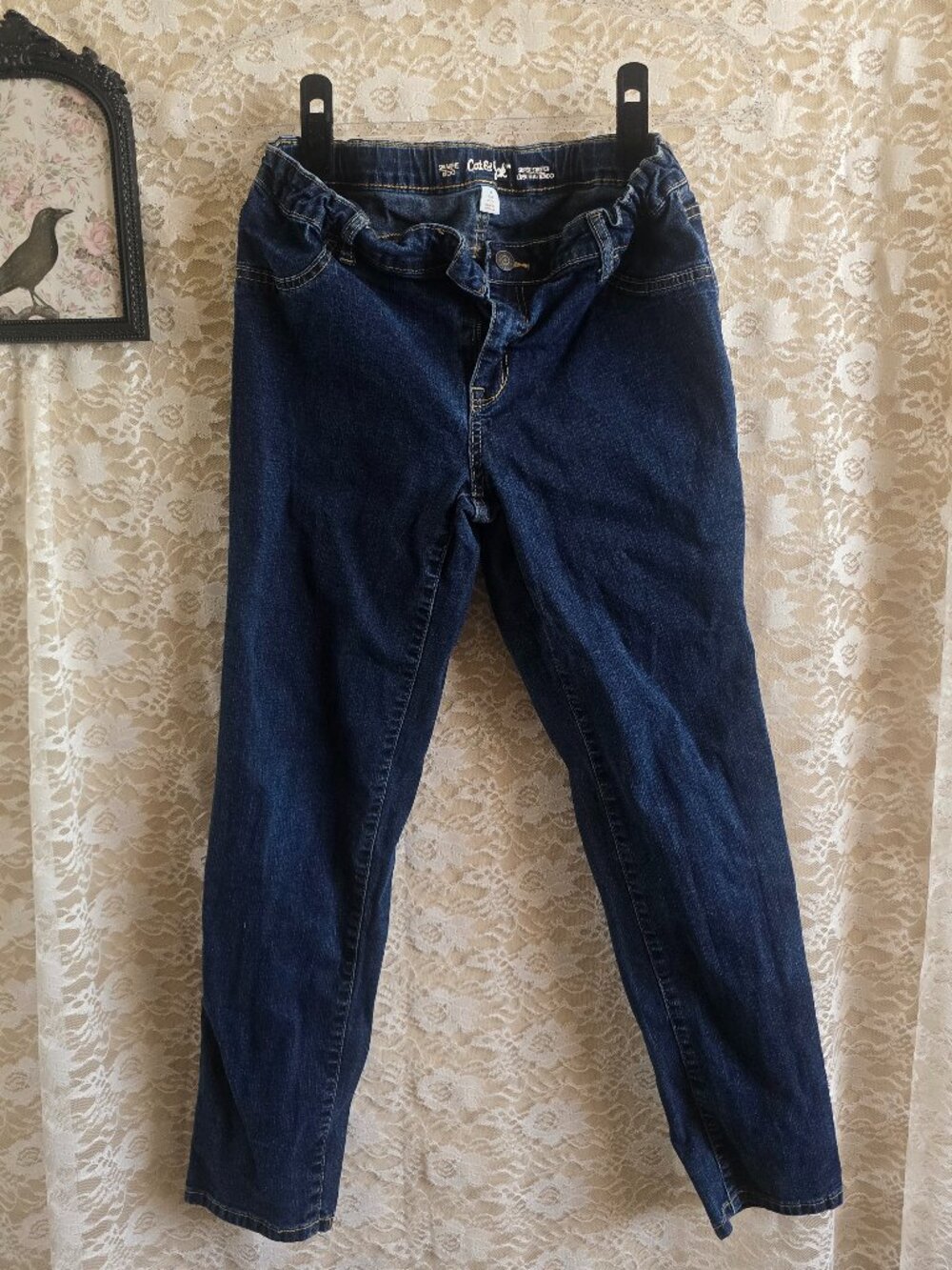 Cat & Jack Super Stretch Denim Jeans - Adjustable Elastic Waistband - jegging